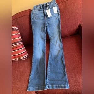 Good American Medium Blue Flare Jeans